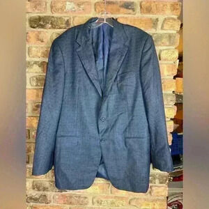 Hickey Freeman Blazer Made in USA Blue Plaid size 42L